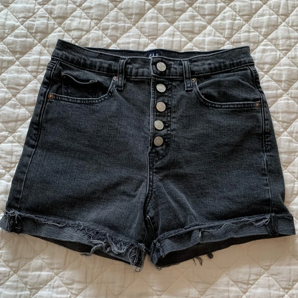 High Rise Denim Shorts - Picture 7 of 9